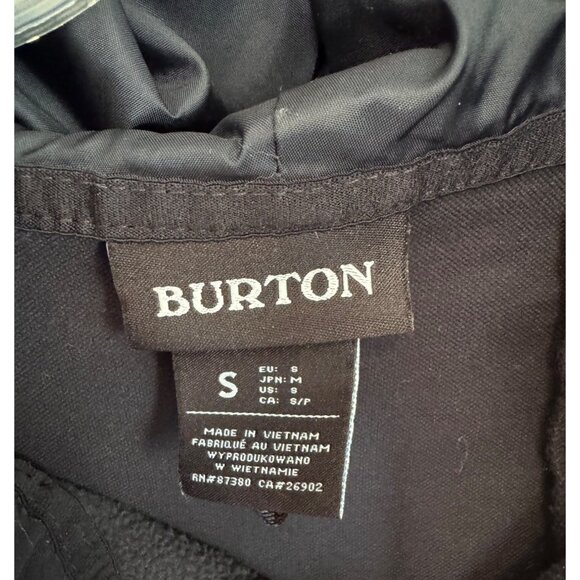 Burton Black DA NANG Half Zip Hooded Pullover Men's Jacket Size Small - Picture 3 of 12